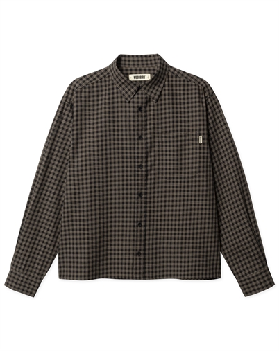 Woodbird - WBBuza Hang Check Skjorte - Black Check 